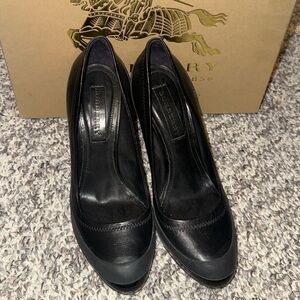 Burberry Black Leather Heels